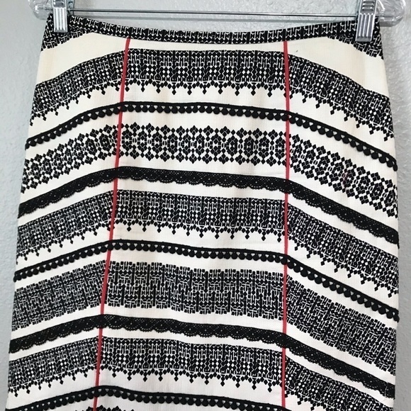 Anthropologie Tabitha Black & White Skirt sz 4 B21 - Picture 3 of 7